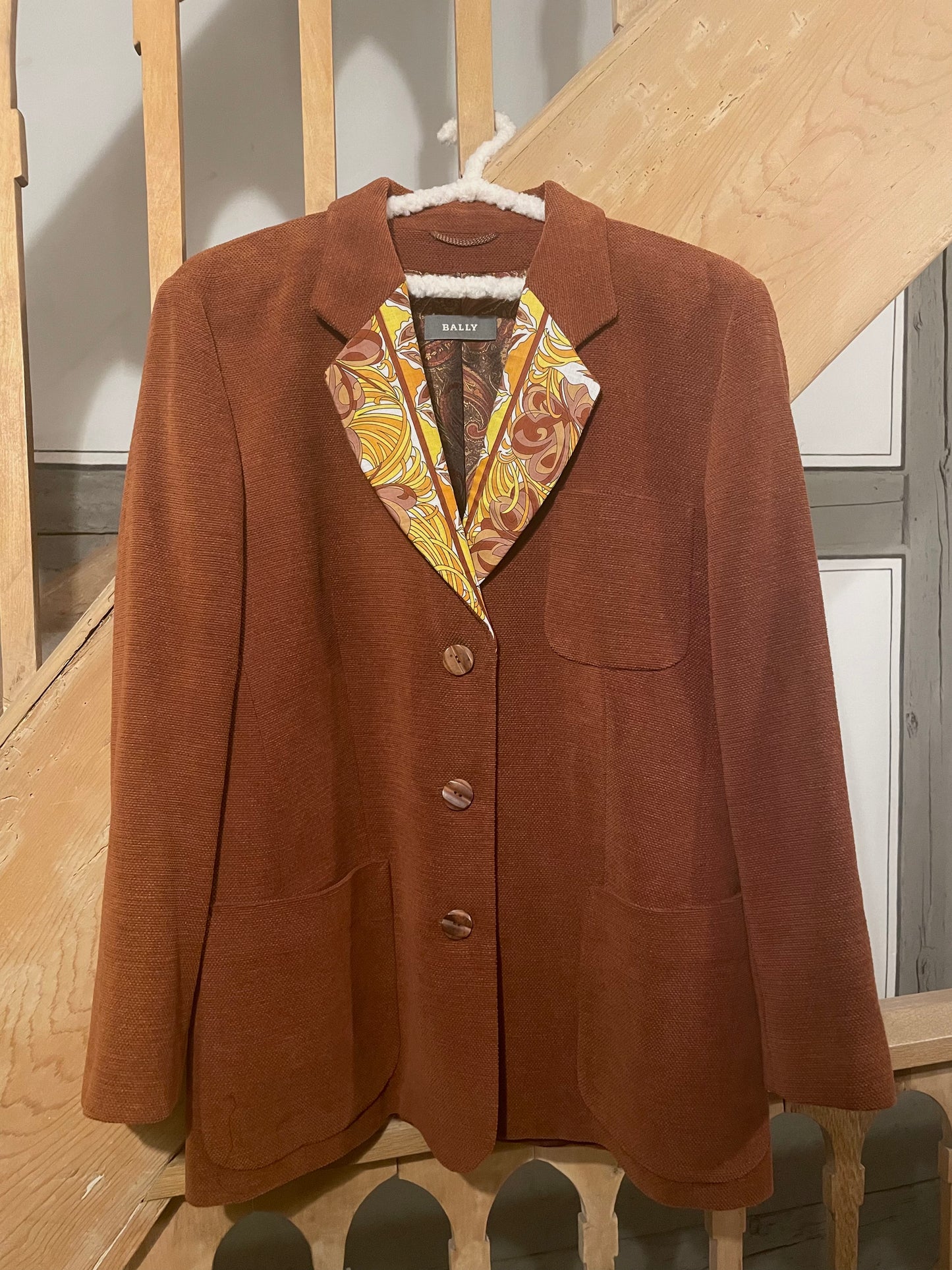 Pucci X Bally Rust Velvet Blazer